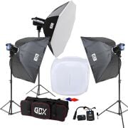 Gdx BM400 3'lü Paraflaş Set + Çekim Çadırı 120x120cm