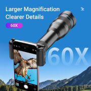 Apexel Klasik Mobil Süper 60X Akıllı Telefon Telefoto Lens Kiti