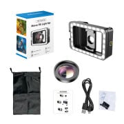 Apexel M15 Dolgu Işıklı Makro Lens