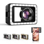 Apexel Yeni 3'ü 1 Arada Cep Telefonu Lens Klipsi ve Dolgu Işığı ile 100mm Makro Lens Kiti
