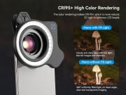 Apexel HB100UFL 75mm Ultra Macro Lens With Fill Lıght