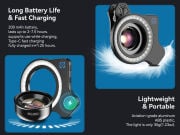Apexel HB100UFL 75mm Ultra Macro Lens With Fill Lıght