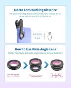 Apexel 18X Telefoto 4'ü 1 Arada Lens Kiti