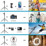 Apexel 70 inçlik Tripodlu Telefon Selfi Çubuğu