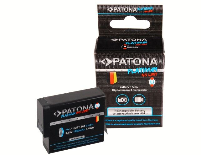 Patona AHDBT-801 Gopro Hero 5 6 7 8 Black Batarya