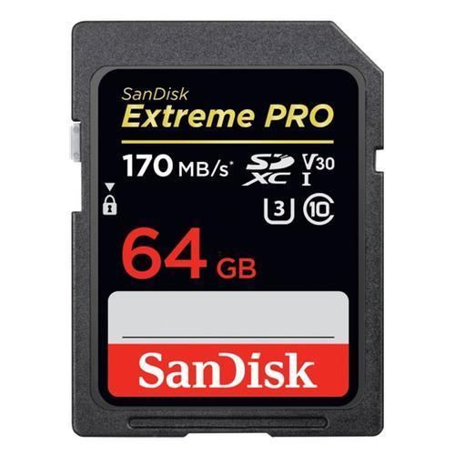 Sandisk 64GB SD 170/MB EXTREME PRO SD 4K U3 V30 SD HAFIZA KARTI