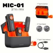 Hohem MIC-01 Wireless 2 Kişilik Yaka Mikrofonu (Type-c)
