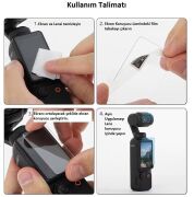 Oem Dji Osmo Pocket 4 ve 3 Için Cam Ekran Koruyucu Seti