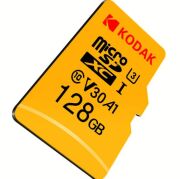 Kodak 128GB UHS-I U3/V30/A1 Yellow Micro SD + Adaptör