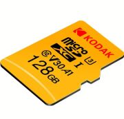 Kodak 128GB UHS-I U3/V30/A1 Yellow Micro SD + Adaptör