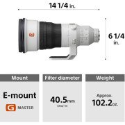 Sony FE 400mm f/2.8 GM OSS Lens ( Ön Sipariş )