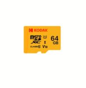 Kodak 64GB Micro SD UHS-I C10 U1 V10 Kart + Adaptör (Sarı)