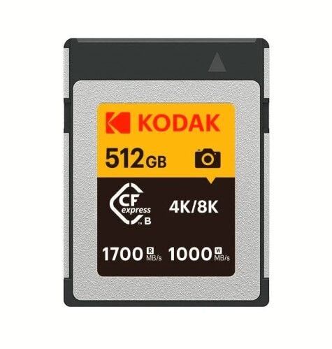 Kodak 512GB CF Express Type B 2.0 Hafıza Kartı (1700MB/s - 1000MB/s)