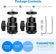NEEWER ST-17 1/4'' Kamera Hot Shoe Adaptör Seti (2'li Paket)