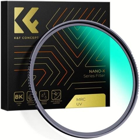 K&F Concept 77mm NANO-X MC-UV 28 Çok Katmanlı Kaplamaya sahip Koruma Filtresi 8K Ultra HD