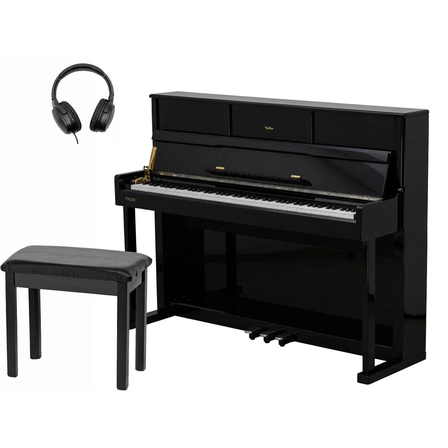 Valler PM200 BK Siyah 88 Tuş Hammer Action Dijital Piyano ( Tabure + Kulaklık Hediyeli )