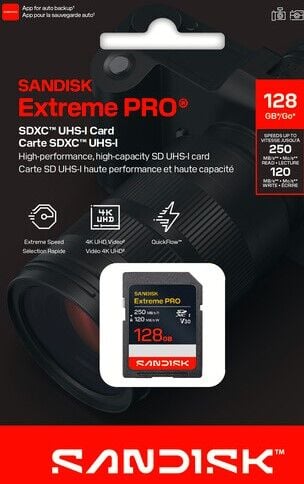 SANDISK 128GB Extreme PRO UHS-I SDXC Hafıza Kartı