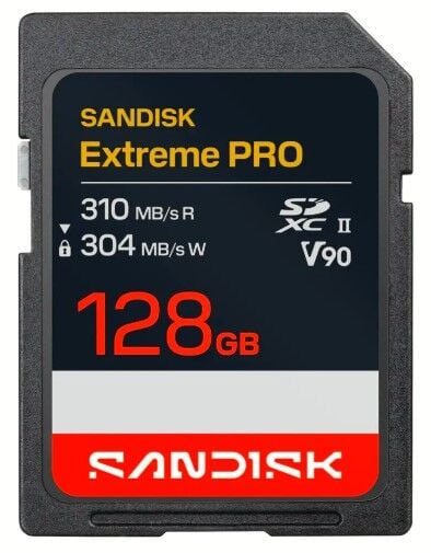 Sandisk 128GB 310Mb/s Extreme PRO SDXC UHS-II V90 Hafıza Kartı