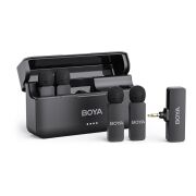 Boya BY-V4 4 Kişilik Şarj Kutulu Kablosuz Mikrofon Seti - 3.5mm TRS