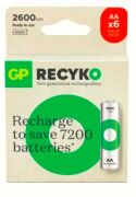 GP Recyko 2700 Serisi AA Ni-Mh Şarj Edilebilir 6'lı Kalem Pil